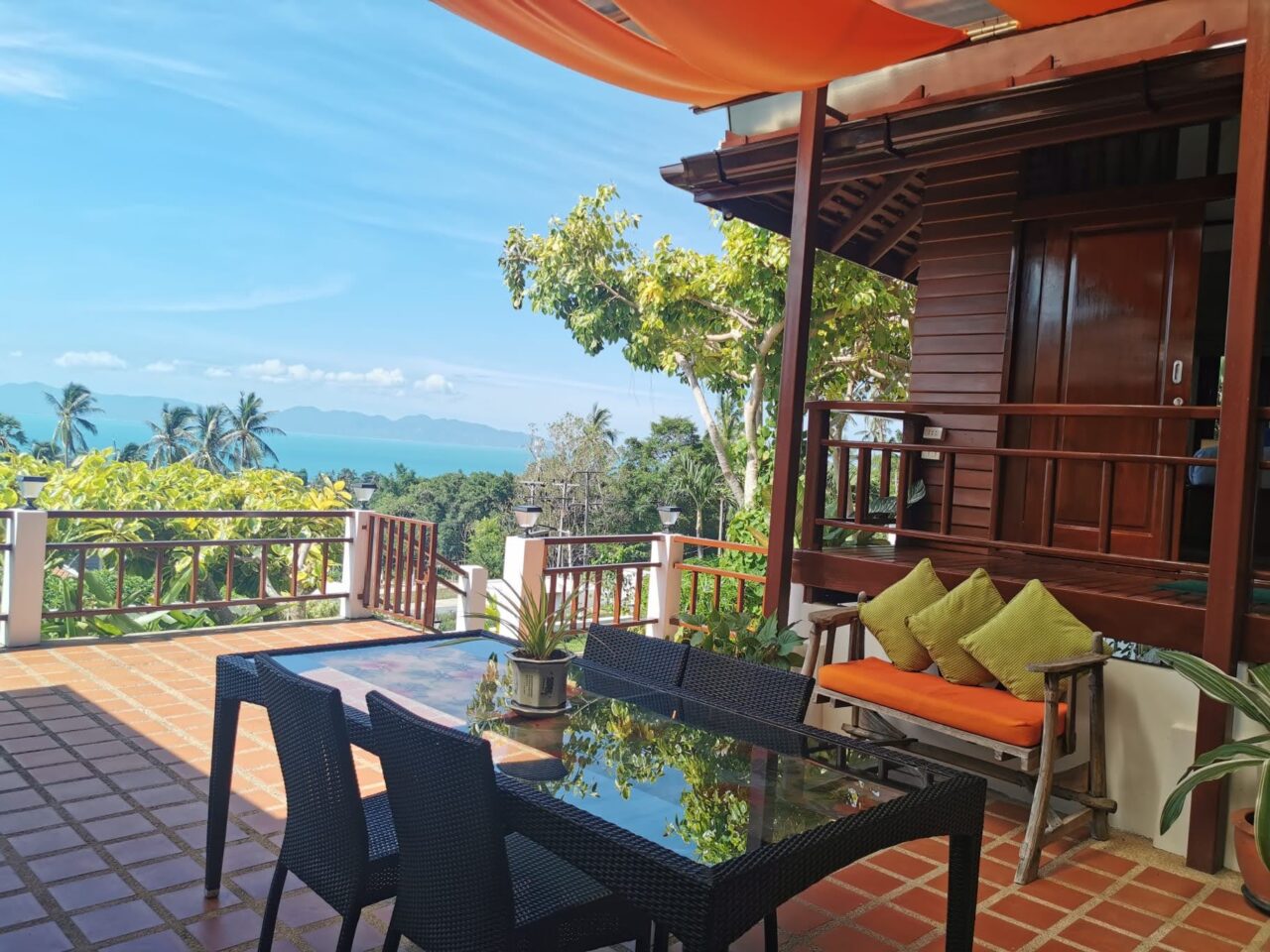 Property id 629v. 2 bedroom sea view villa with big   beautiful closed garden just  800m to Bang Po beach.